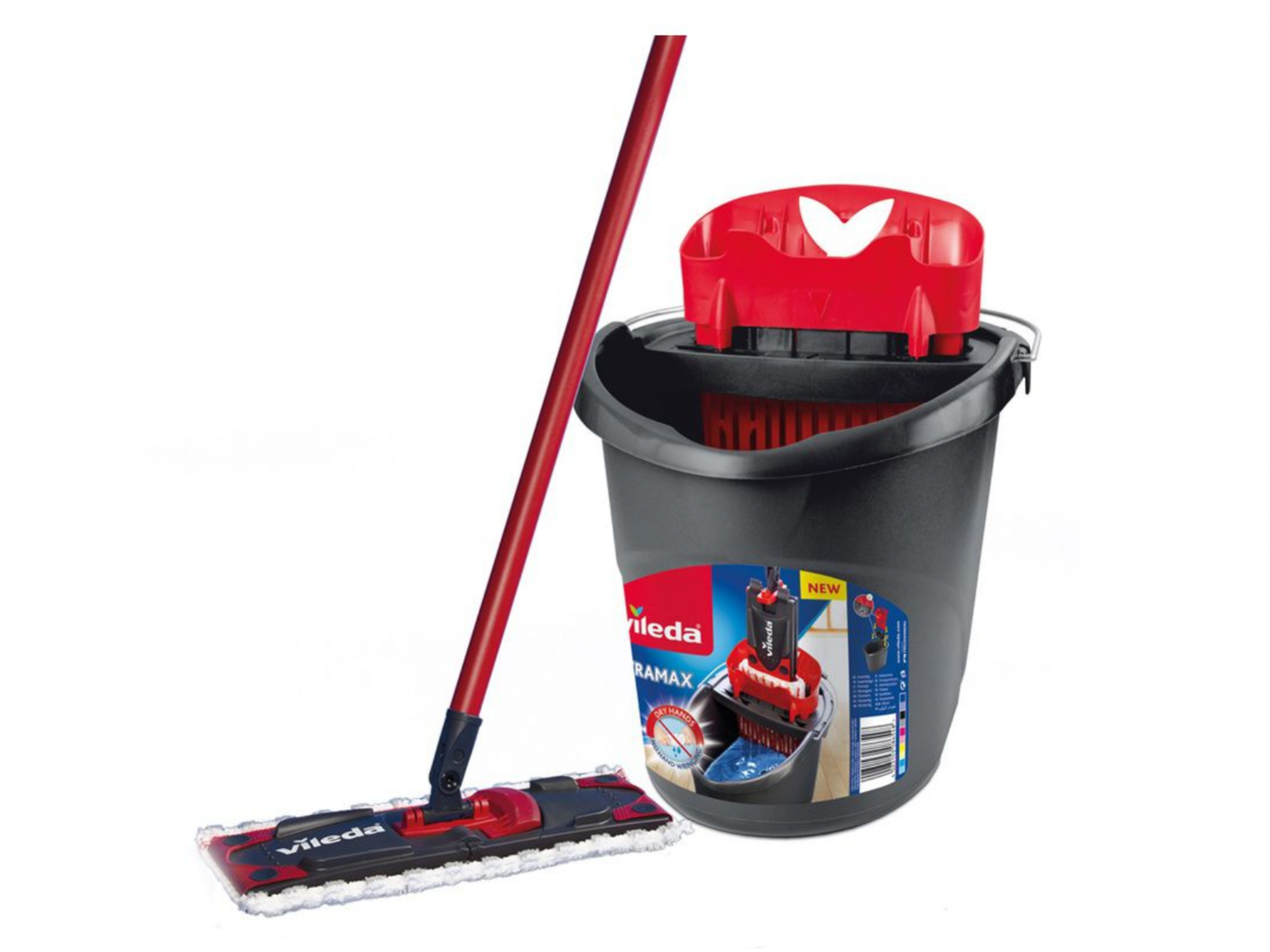 BOX Vileda Mop płaski Ultramax Wiadro + Mop 155737
